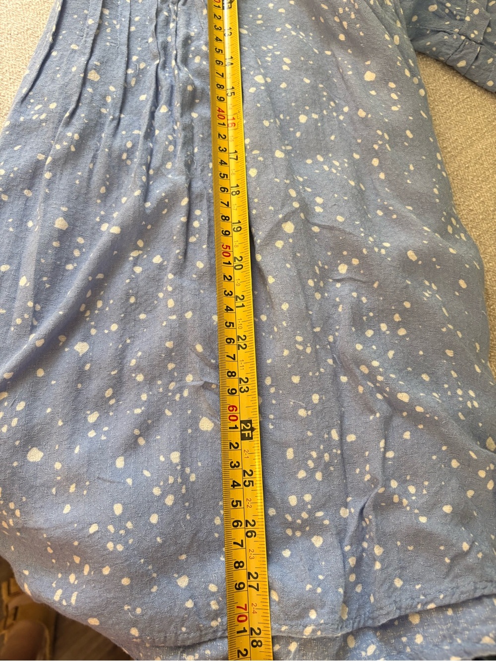 Size 20W Terra & Sky Light Blue Speckled V-Neck Tunic - Picture 11 of 12